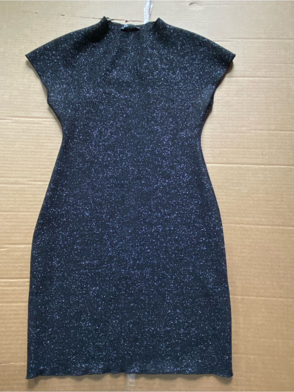 Zara Black Metallic Knit Mini Dress - Picture 3 of 7
